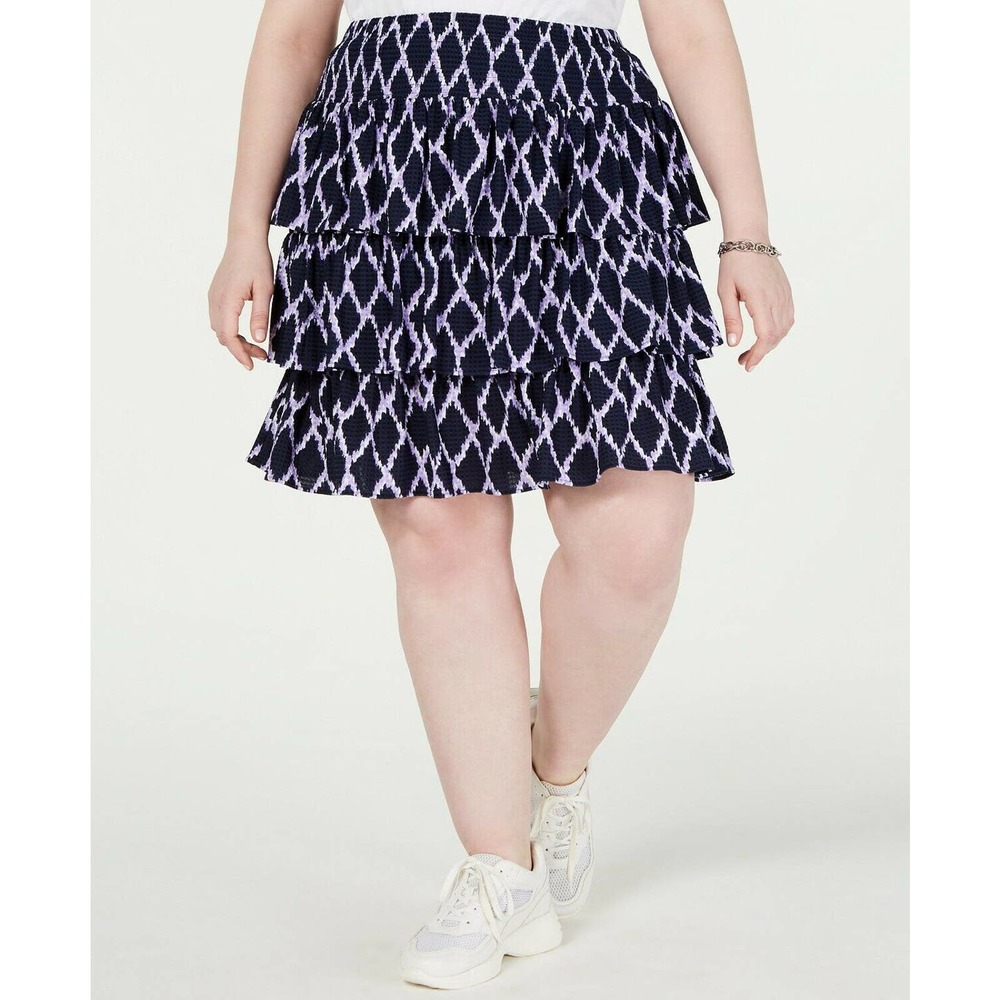 Michael Kors Tiered Skirt 2X Purple D21